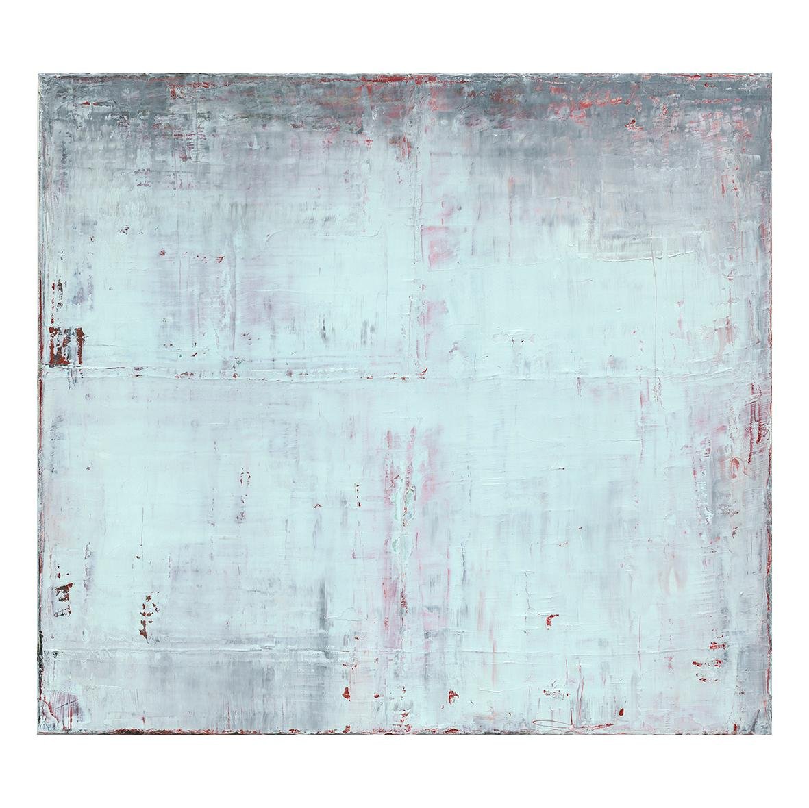Blue & Grey on Red