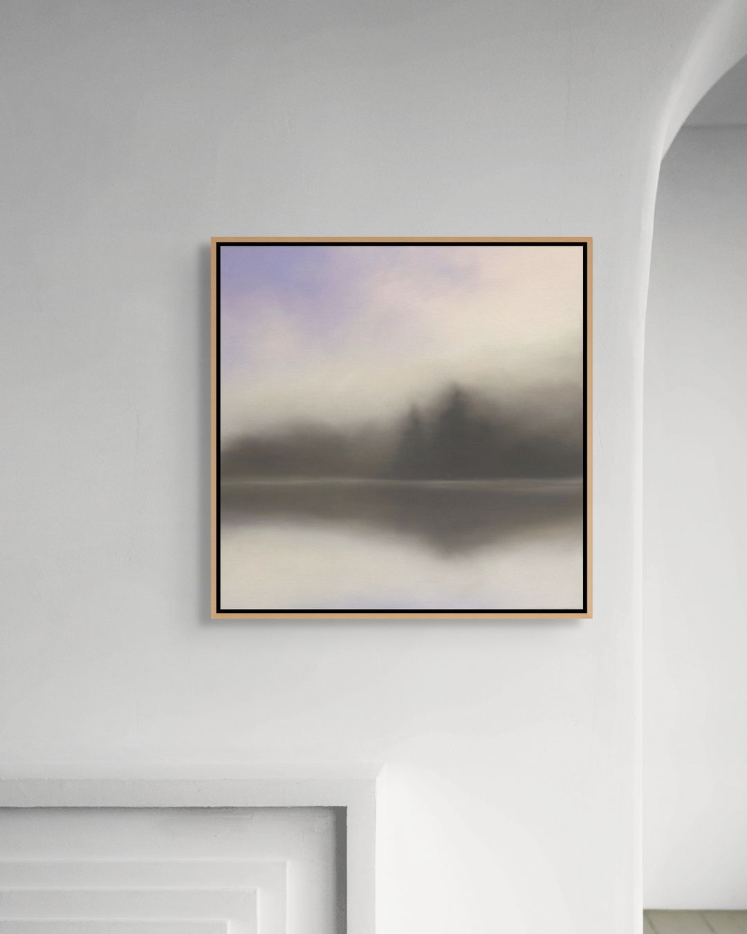 Framed artwork on a white wall