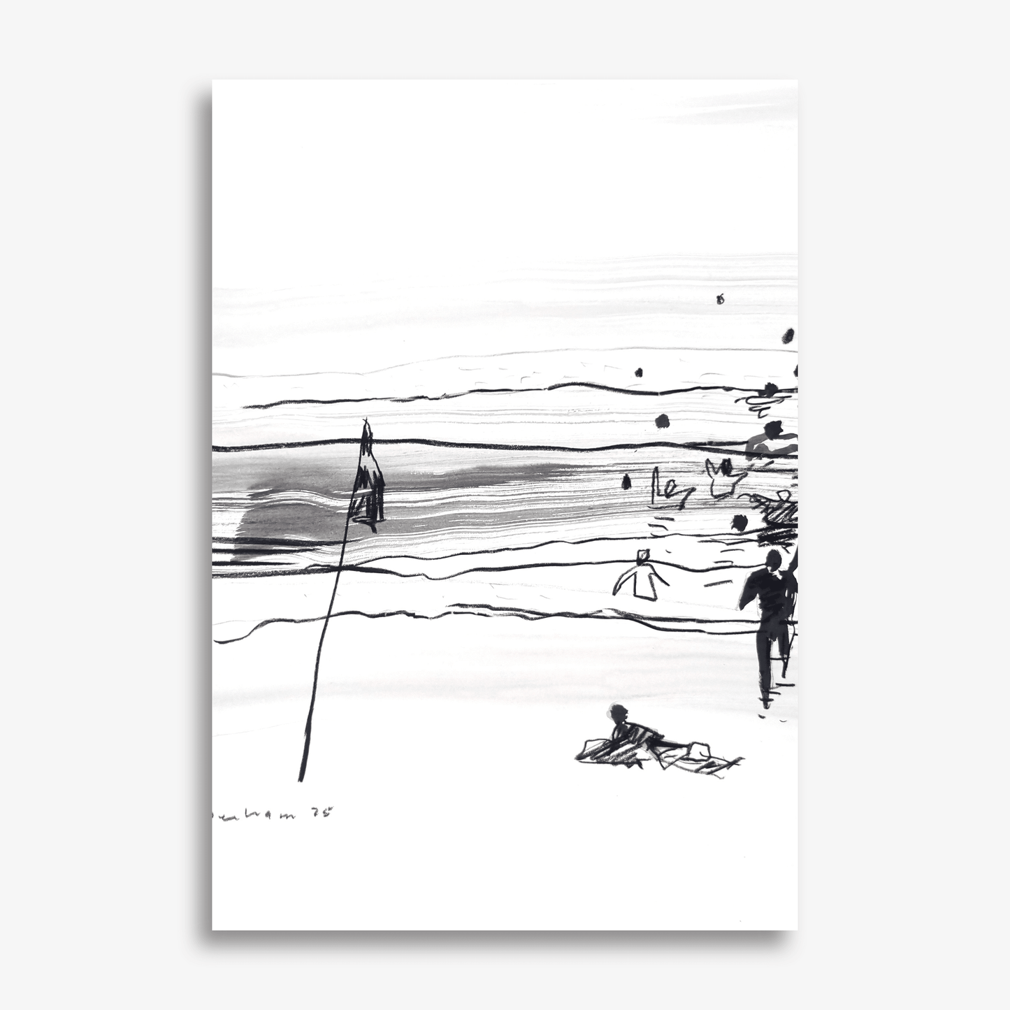 Swimmer Outside the Flags