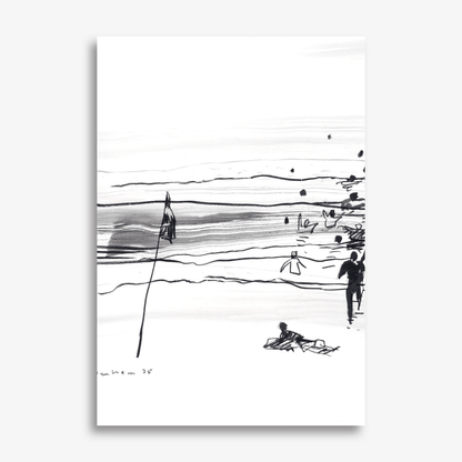 Swimmer Outside the Flags