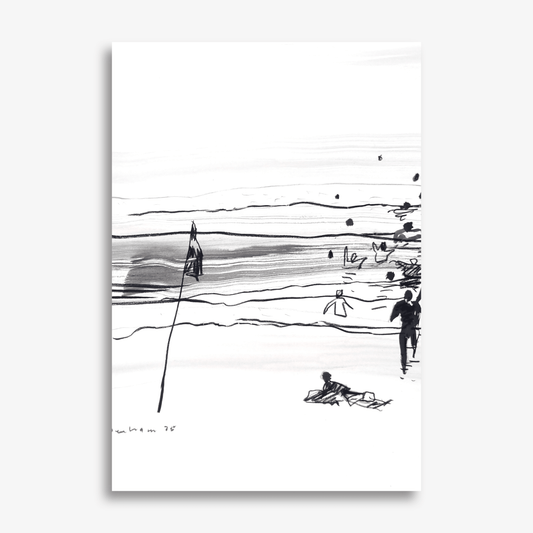 Swimmer Outside the Flags