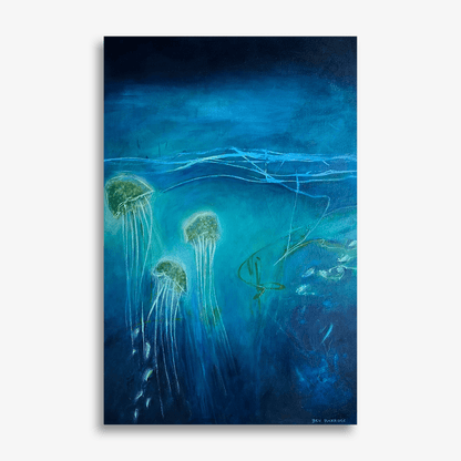 In the swirling depths the jellyfish dance
