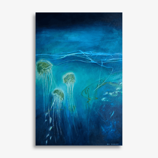 In the swirling depths the jellyfish dance