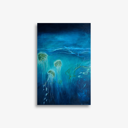 In the swirling depths the jellyfish dance