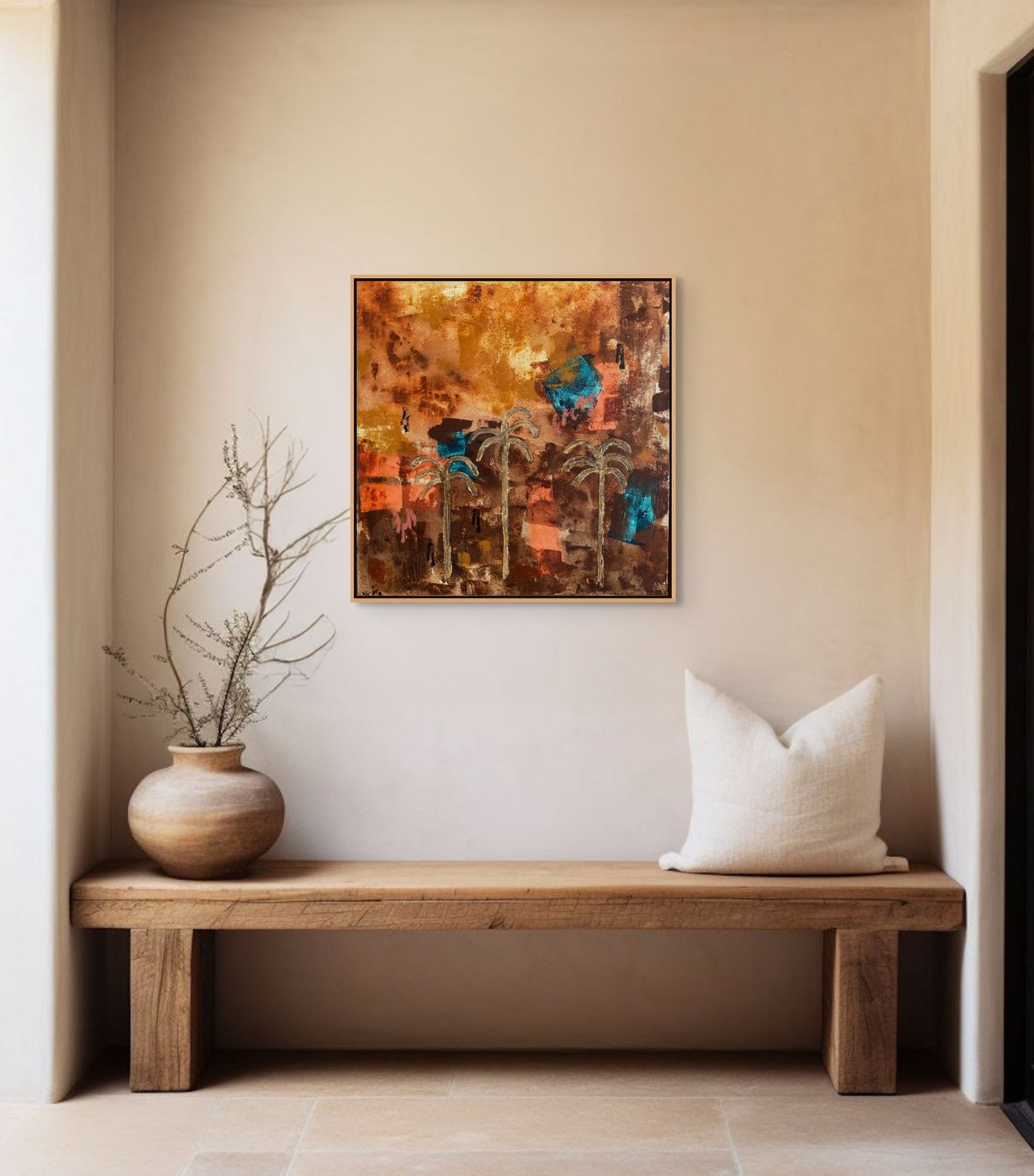 Palm Shadows At Dusk